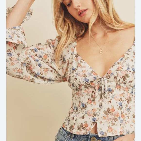 Dress Forum Floral boho top size Small preowned - Picture 9 of 9